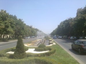 This could be any street in Paris, but it's Bucharest, Romania.  A perfectly walkable and affordable city.