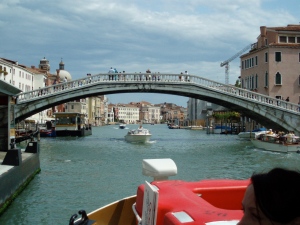 View from the water taxi in Venice-around 5 EUR compared to the 80 EUR gondolas.